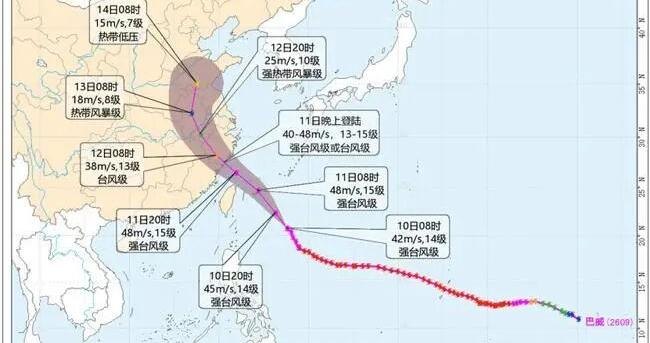 受台风“巴威”影响，长三角铁路部分线路列车临时停运
